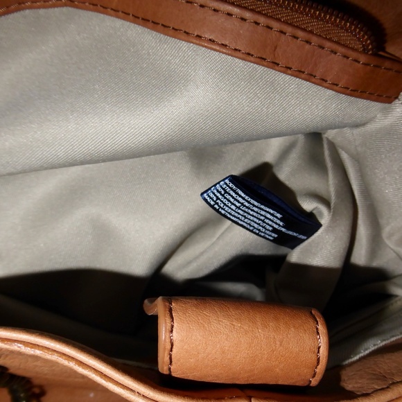 AMERICAN LEATHER CO BRANDY SATCHEL PURSE BROWN SACO CHAIN STRAP SHOULDER BAG - Picture 8 of 11